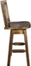 Montana Woodworks Homestead Collection Counter Height Barstool with Back & Swivel and Laser Engraved Design - Stain & Lacquer Finish-Rustic Furniture Marketplace