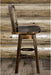 Montana Woodworks Homestead Collection Counter Height Barstool with Back & Swivel and Laser Engraved Design - Stain & Lacquer Finish-Rustic Furniture Marketplace