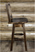 Montana Woodworks Homestead Collection Counter Height Barstool with Back & Swivel and Laser Engraved Design - Stain & Lacquer Finish-Rustic Furniture Marketplace