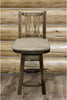 Montana Woodworks Homestead Collection Counter Height Barstool with Back & Swivel-Rustic Furniture Marketplace