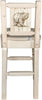 Montana Woodworks Homestead Collection Counter Height Barstool with Laser Engraved Design - Ready to Finish-Rustic Furniture Marketplace