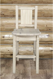 Montana Woodworks Homestead Collection Counter Height Barstool with Laser Engraved Design - Ready to Finish-Rustic Furniture Marketplace