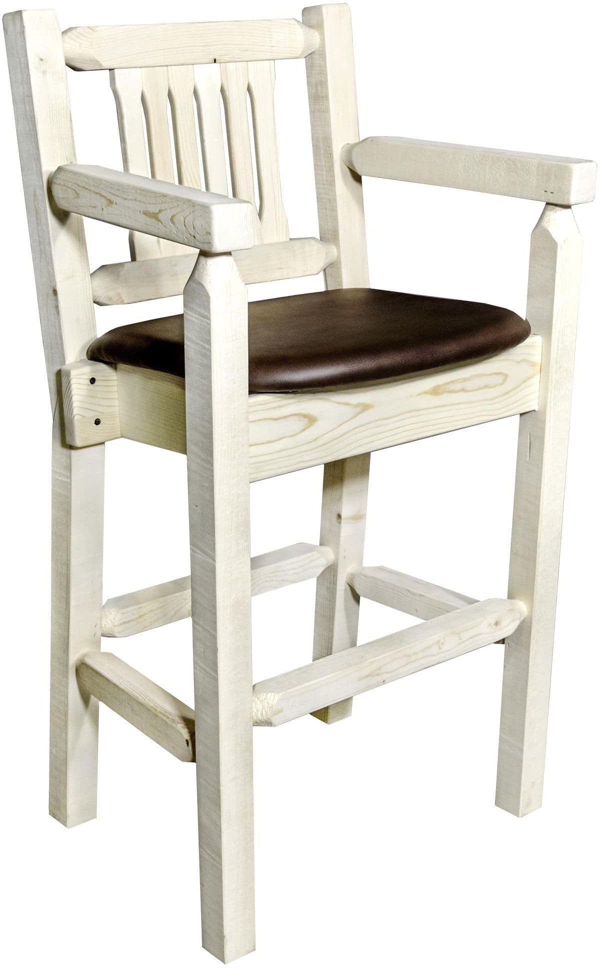 Montana Woodworks Homestead Collection Counter Height Captain's Barstool-Rustic Furniture Marketplace