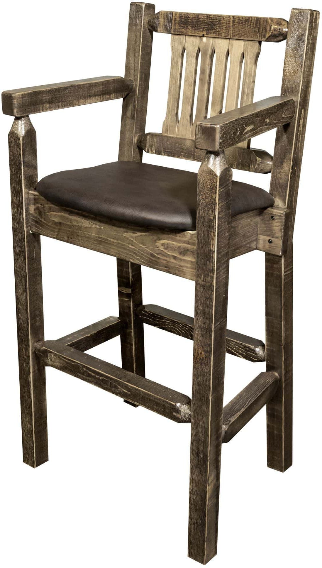 Montana Woodworks Homestead Collection Counter Height Captain's Barstool-Rustic Furniture Marketplace