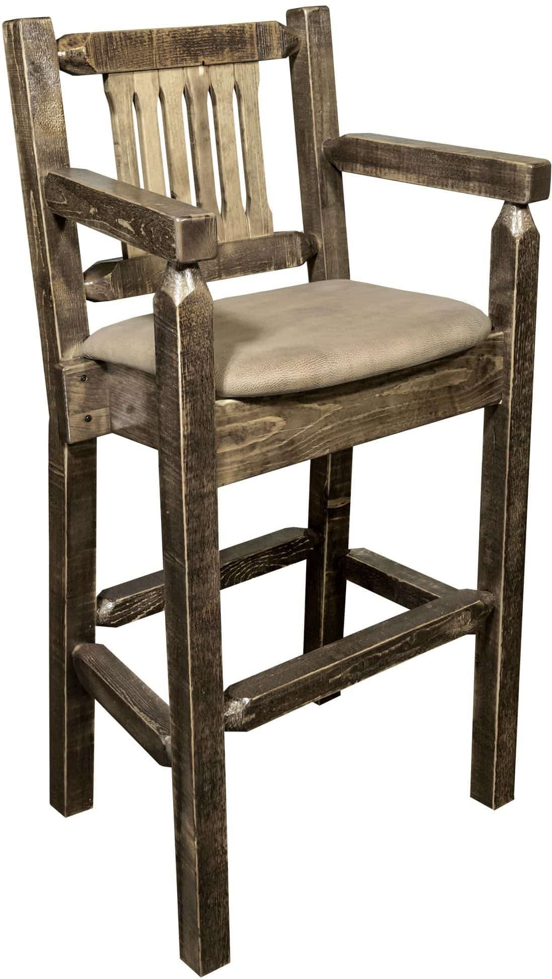 Montana Woodworks Homestead Collection Counter Height Captain's Barstool-Rustic Furniture Marketplace