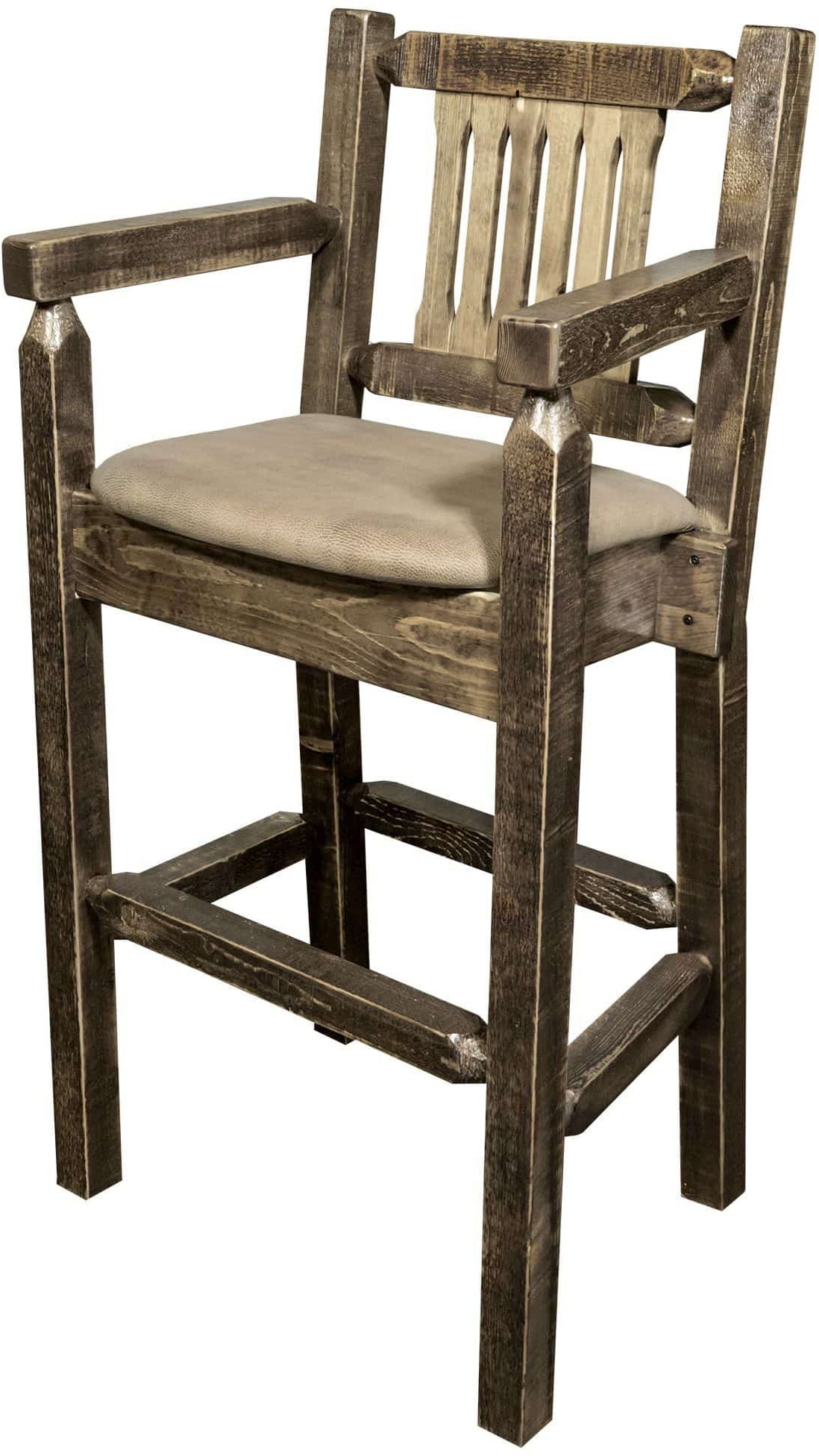 Montana Woodworks Homestead Collection Counter Height Captain's Barstool-Rustic Furniture Marketplace