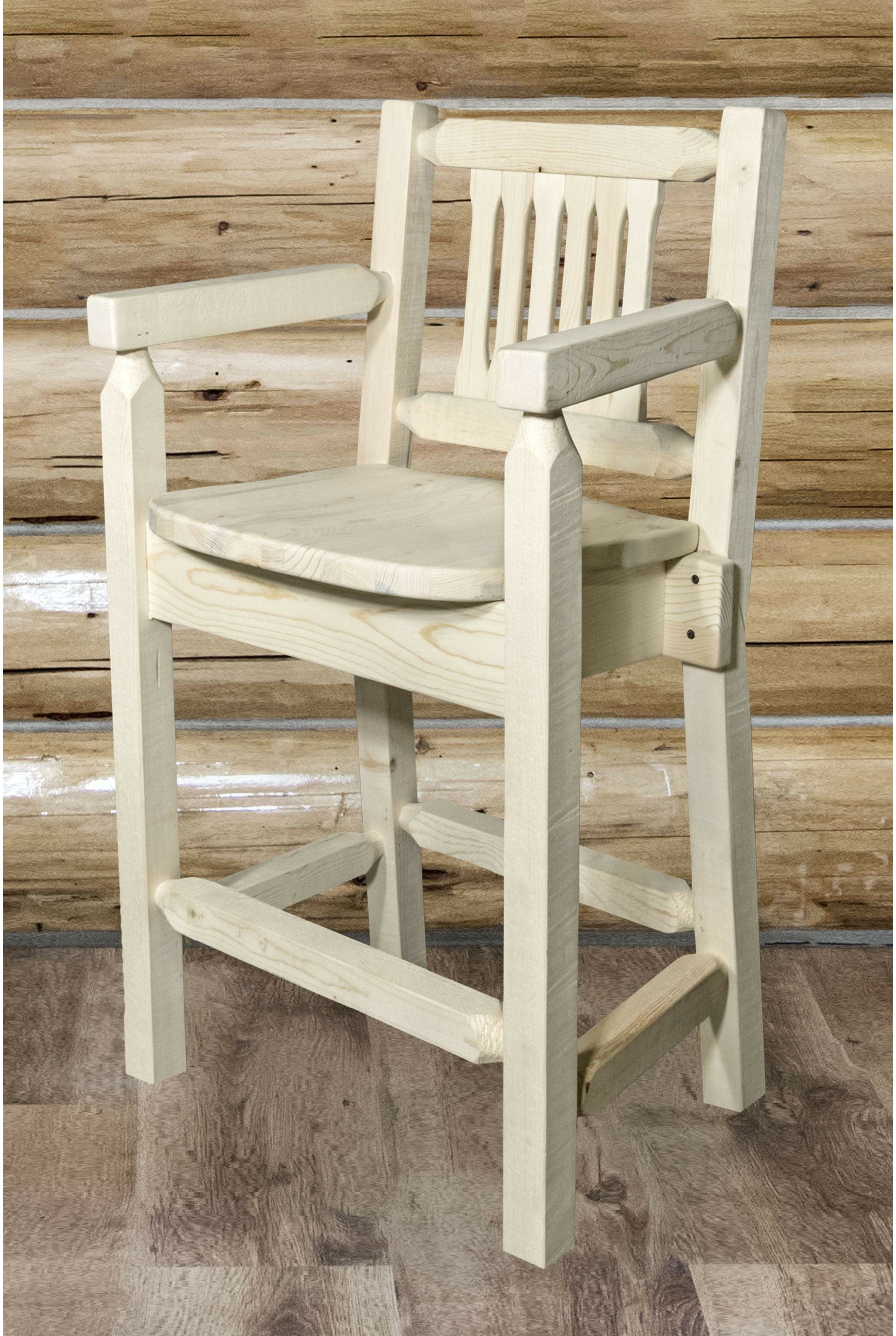 Montana Woodworks Homestead Collection Counter Height Captain's Barstool-Rustic Furniture Marketplace