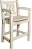 Montana Woodworks Homestead Collection Counter Height Captain's Barstool-Rustic Furniture Marketplace