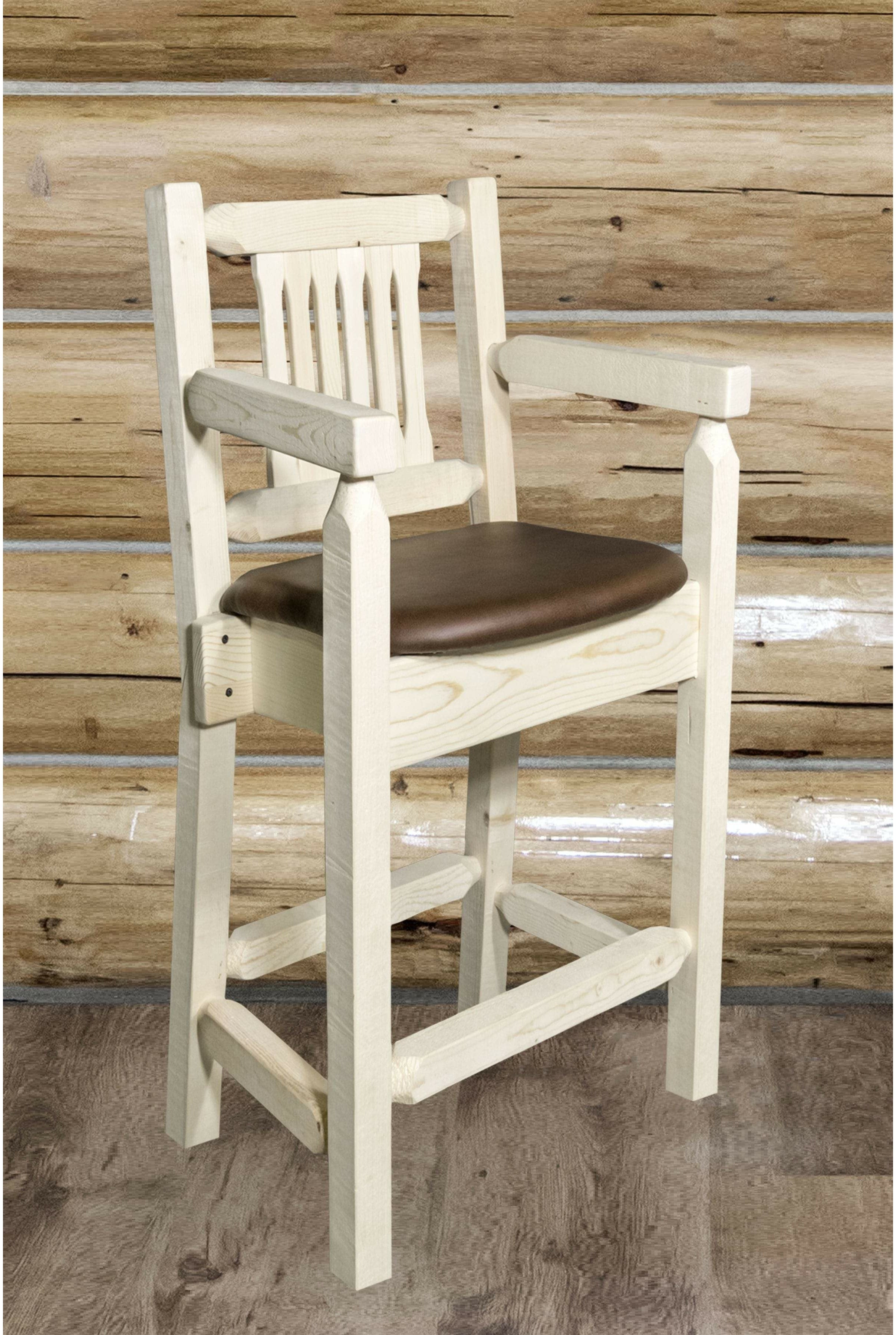 Montana Woodworks Homestead Collection Counter Height Captain's Barstool-Rustic Furniture Marketplace