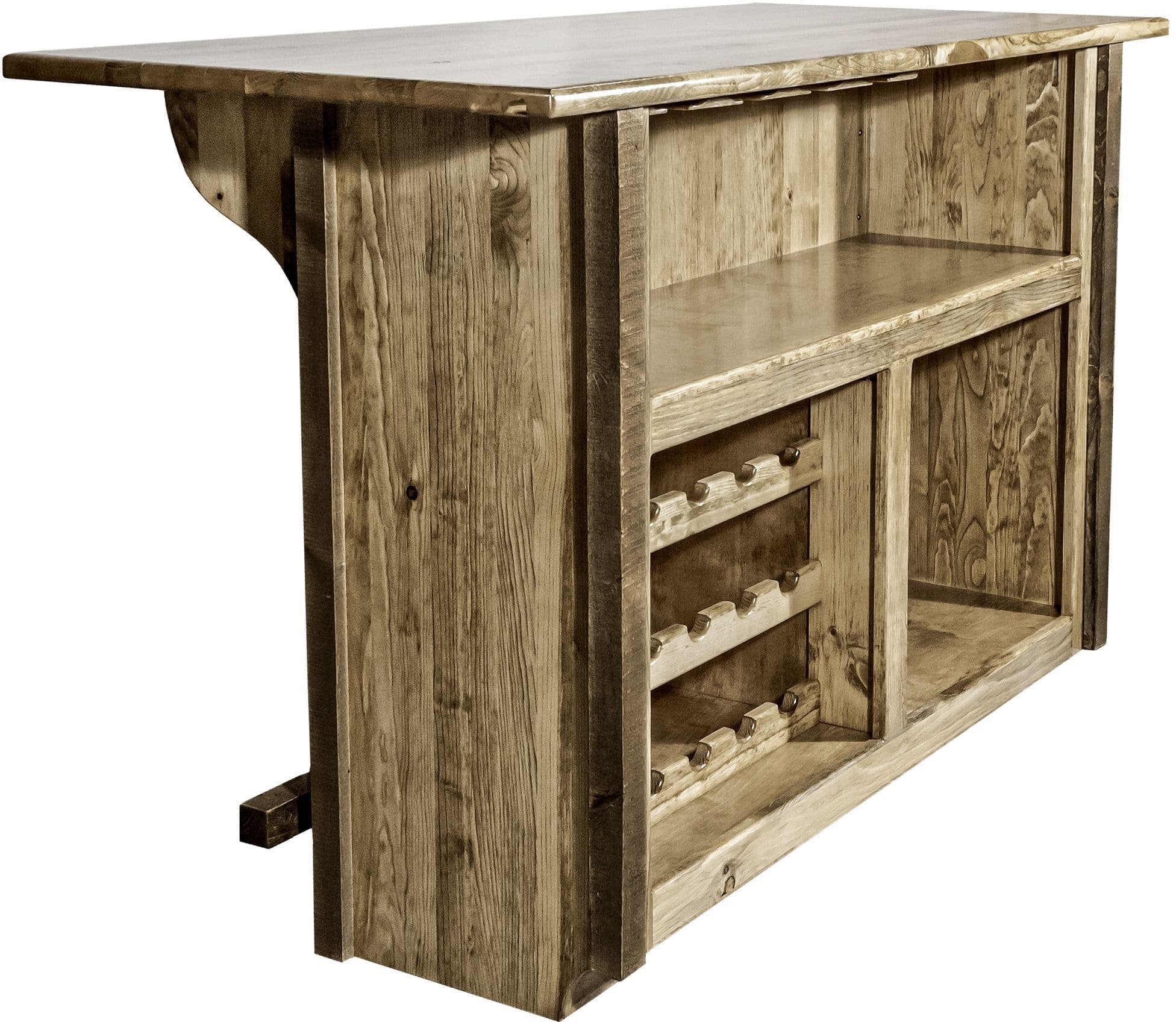 Montana Woodworks Homestead Collection Deluxe Bar with Foot Rail-Rustic Furniture Marketplace