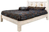 Montana Woodworks Homestead Collection Full Platform Bed with Laser Engraved Design - Ready to Finish-Rustic Furniture Marketplace