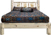 Montana Woodworks Montana Collection Full Platform Bed with Laser Engraved Design - Ready to Finish-Rustic Furniture Marketplace