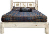Montana Woodworks Montana Collection Full Platform Bed with Laser Engraved Design - Ready to Finish-Rustic Furniture Marketplace