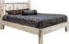 Montana Woodworks Montana Collection Full Platform Bed with Laser Engraved Design - Ready to Finish-Rustic Furniture Marketplace