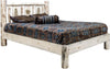 Montana Woodworks Montana Collection Full Platform Bed with Laser Engraved Design - Ready to Finish-Rustic Furniture Marketplace