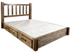 Montana Woodworks Homestead Collection Full Platform Bed with Storage-Rustic Furniture Marketplace