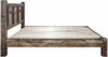 Montana Woodworks Homestead Collection King Platform Bed with Laser Engraved Design - Stain & Clear Lacquer Finish-Rustic Furniture Marketplace