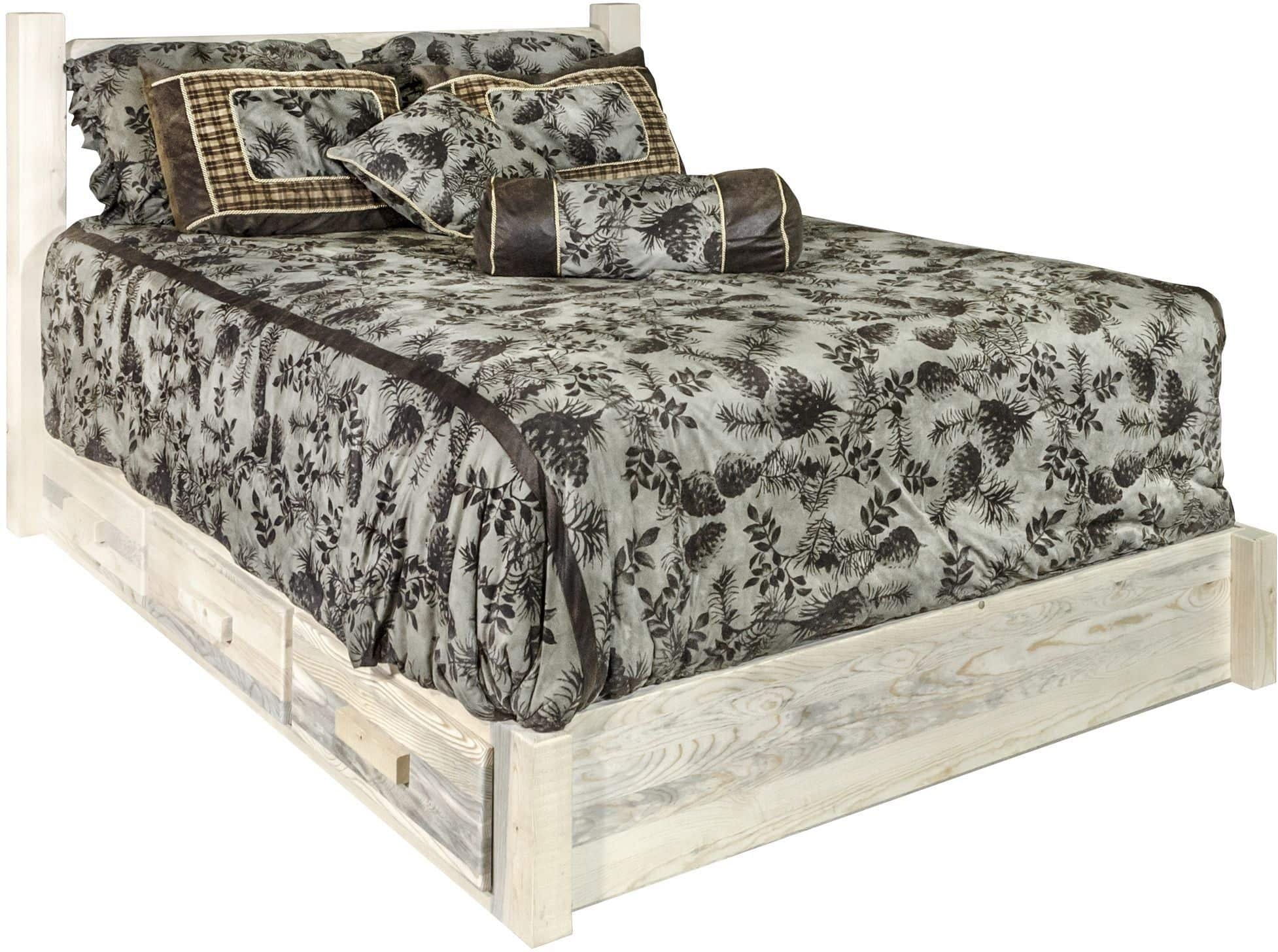Montana Woodworks Homestead Collection King Platform Bed with Storage-Rustic Furniture Marketplace