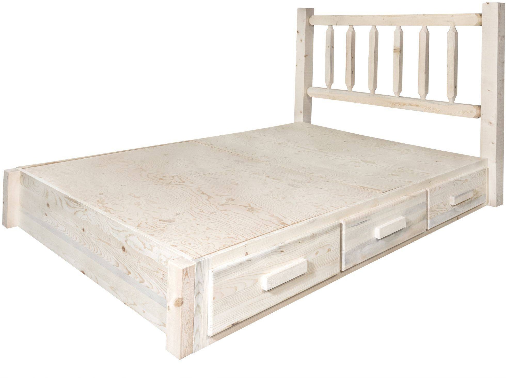 Montana Woodworks Homestead Collection King Platform Bed with Storage-Rustic Furniture Marketplace