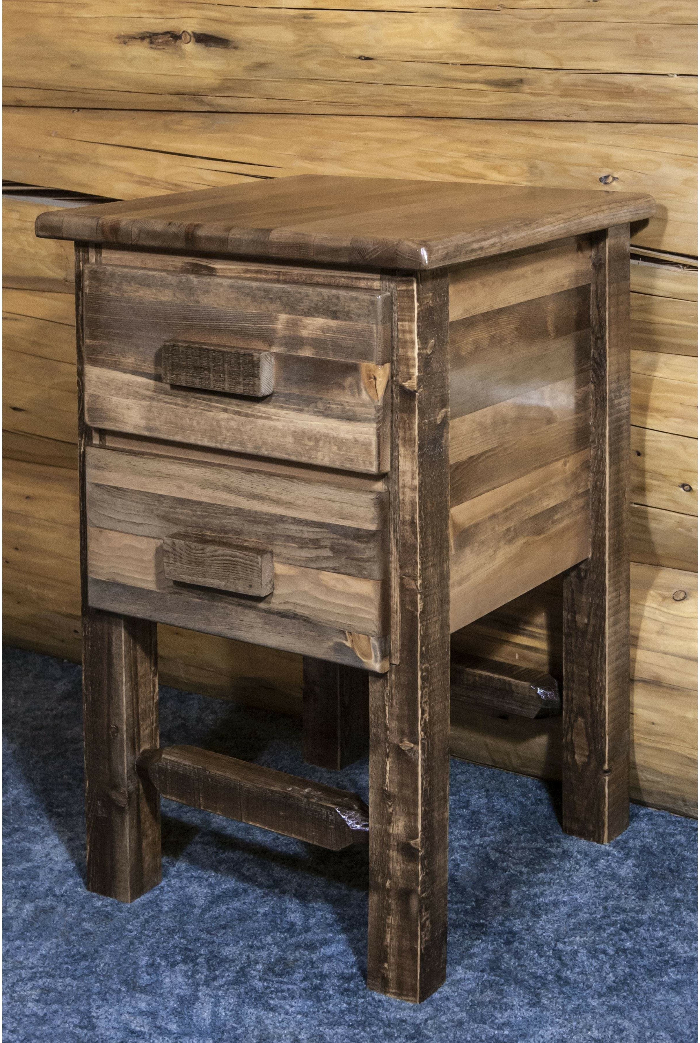 Montana Woodworks Homestead Collection Nightstand with 2 Drawers-Rustic Furniture Marketplace