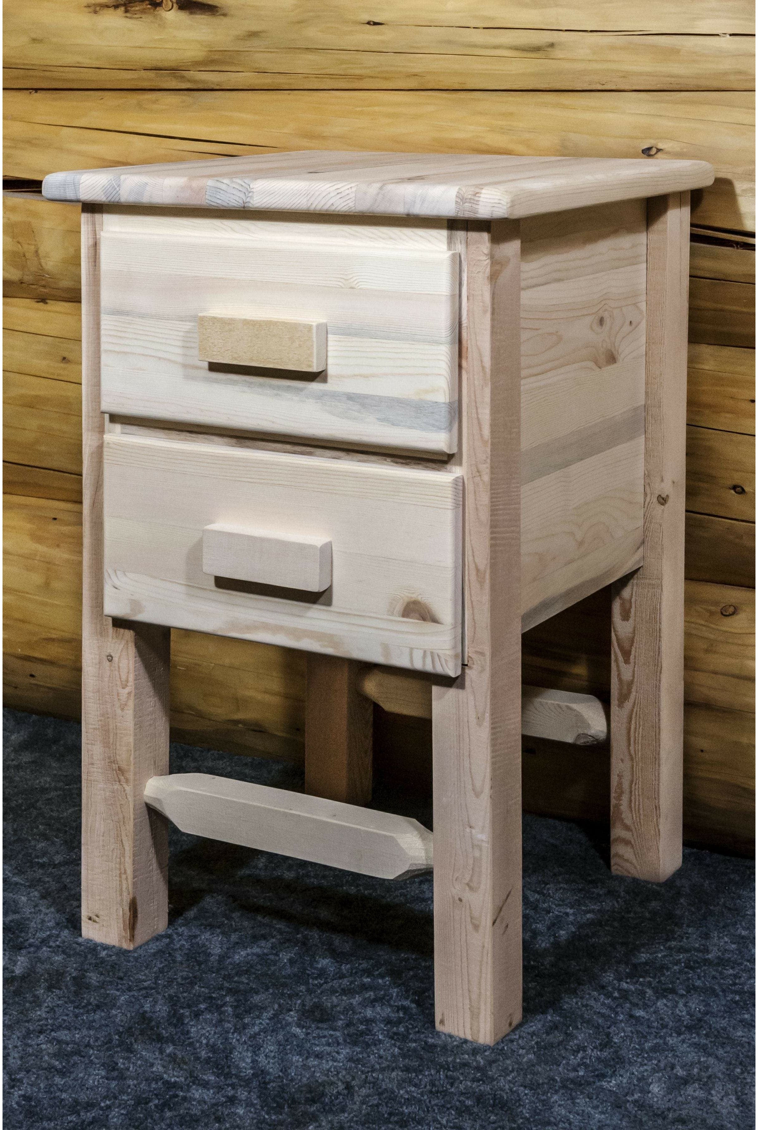 Montana Woodworks Homestead Collection Nightstand with 2 Drawers-Rustic Furniture Marketplace