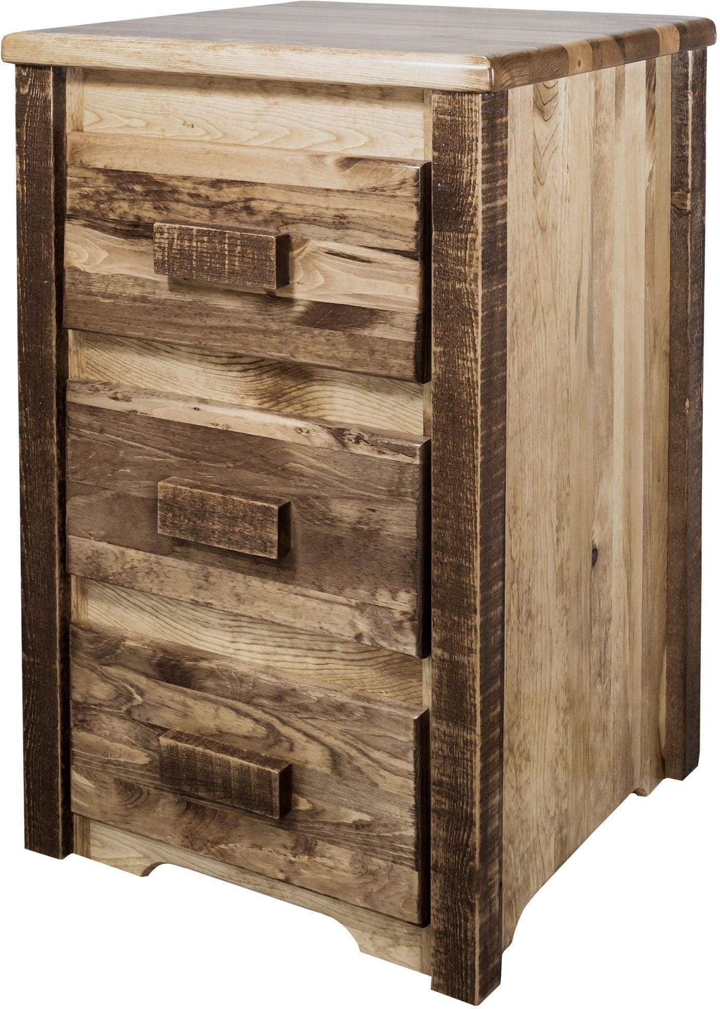 Montana Woodworks Homestead Collection Nightstand with 3 Drawers-Rustic Furniture Marketplace