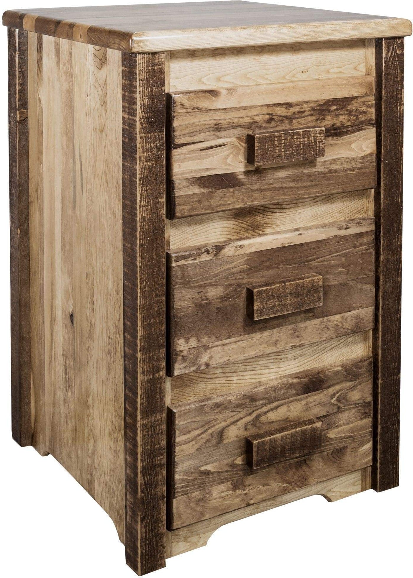 Montana Woodworks Homestead Collection Nightstand with 3 Drawers-Rustic Furniture Marketplace