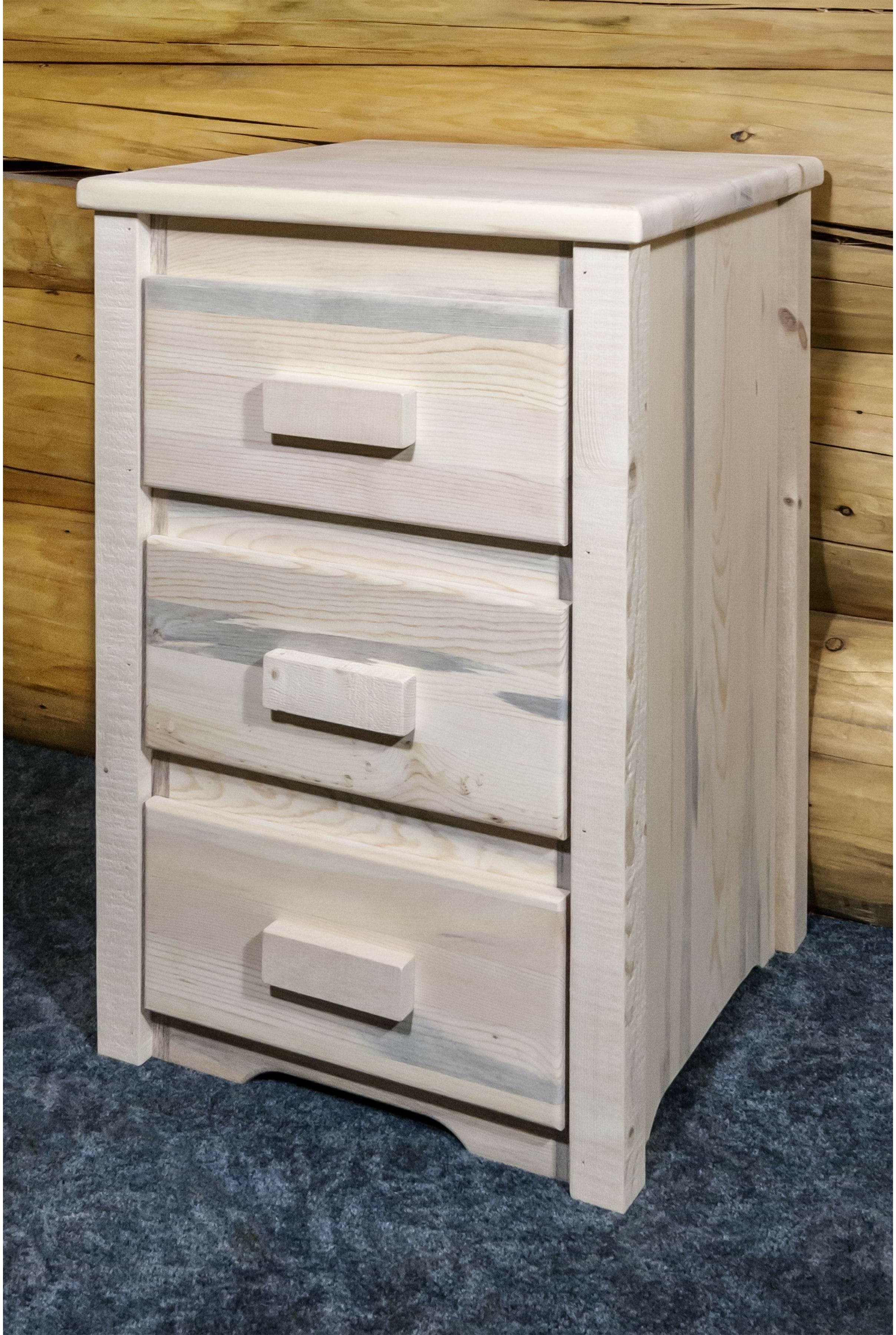 Montana Woodworks Homestead Collection Nightstand with 3 Drawers-Rustic Furniture Marketplace