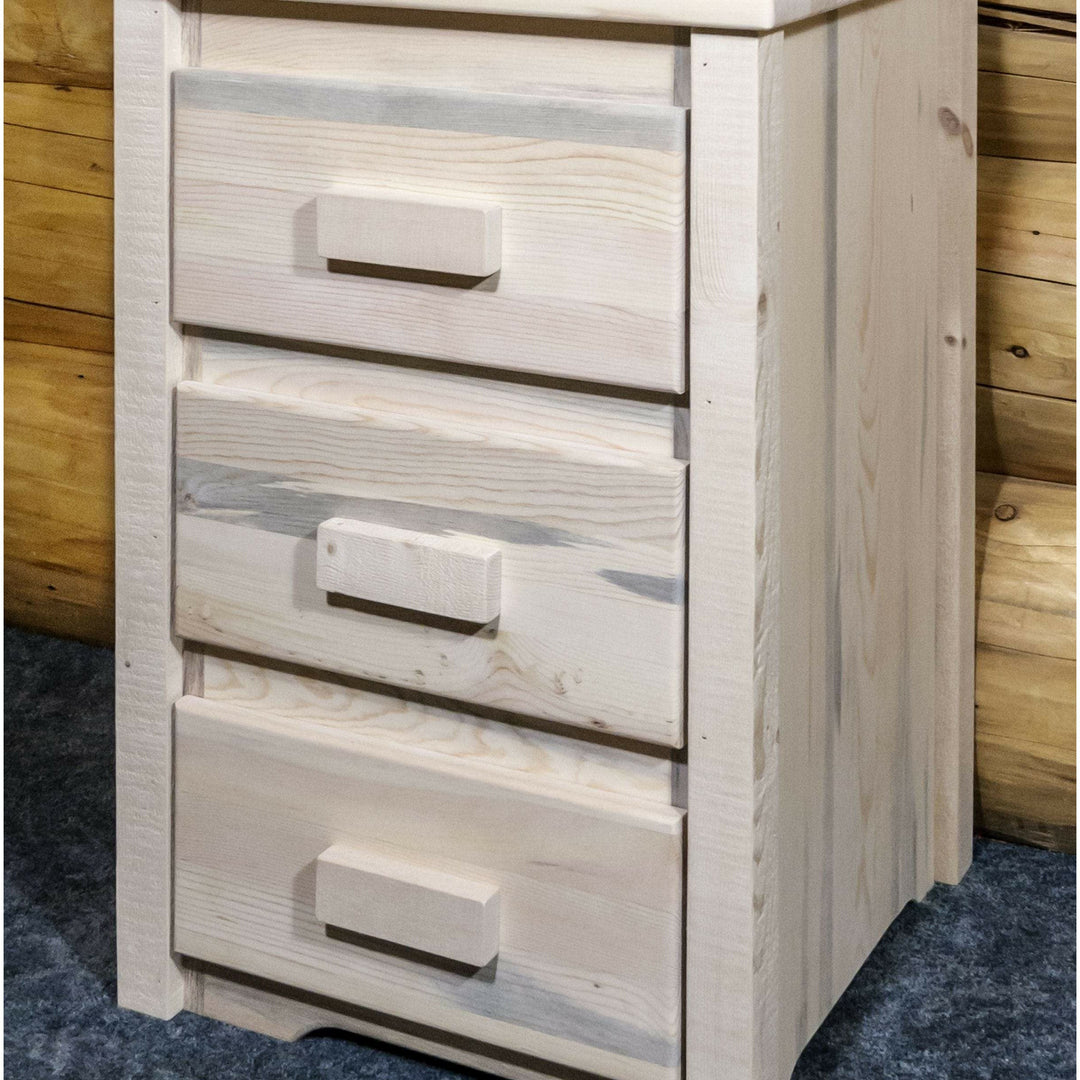 Montana Woodworks Homestead Collection Nightstand with 3 Drawers-Rustic Furniture Marketplace