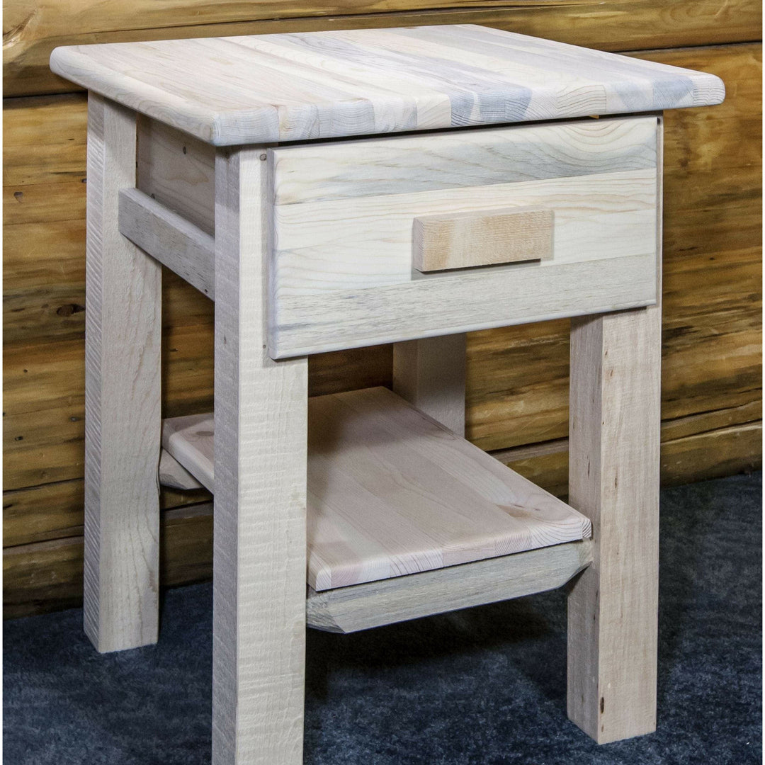 Montana Woodworks Homestead Collection Nightstand with Drawer & Shelf-Rustic Furniture Marketplace
