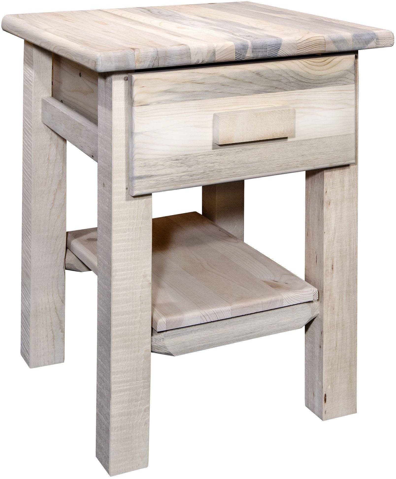 Montana Woodworks Homestead Collection Nightstand with Drawer & Shelf-Rustic Furniture Marketplace