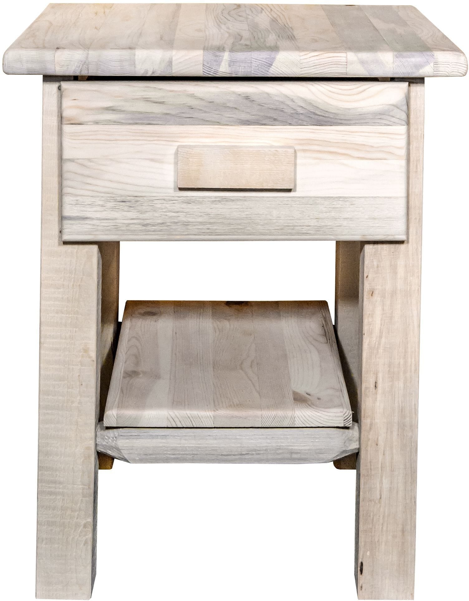 Montana Woodworks Homestead Collection Nightstand with Drawer & Shelf-Rustic Furniture Marketplace