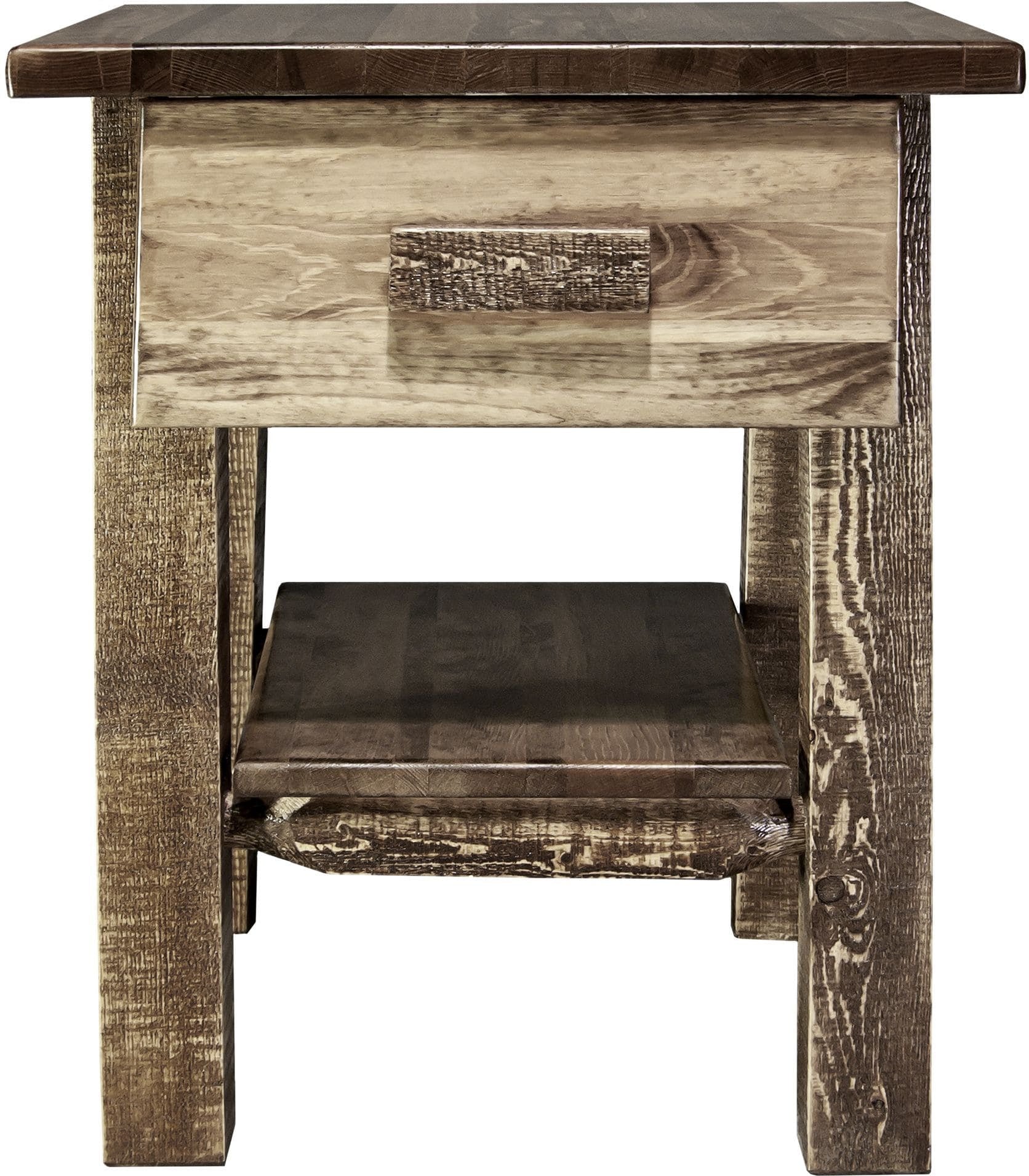 Montana Woodworks Homestead Collection Nightstand with Drawer & Shelf-Rustic Furniture Marketplace