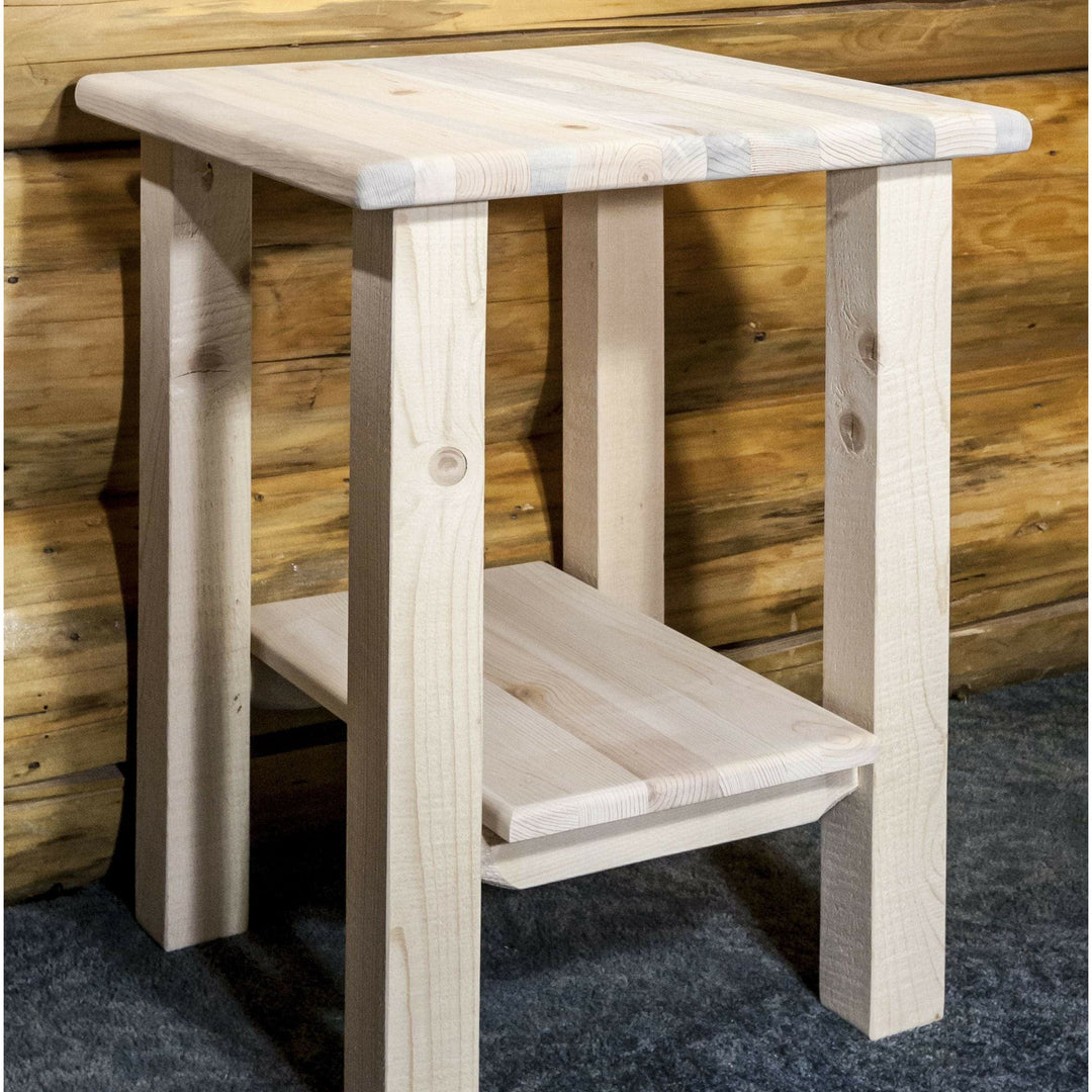 Montana Woodworks Homestead Collection Nightstand with Shelf-Rustic Furniture Marketplace