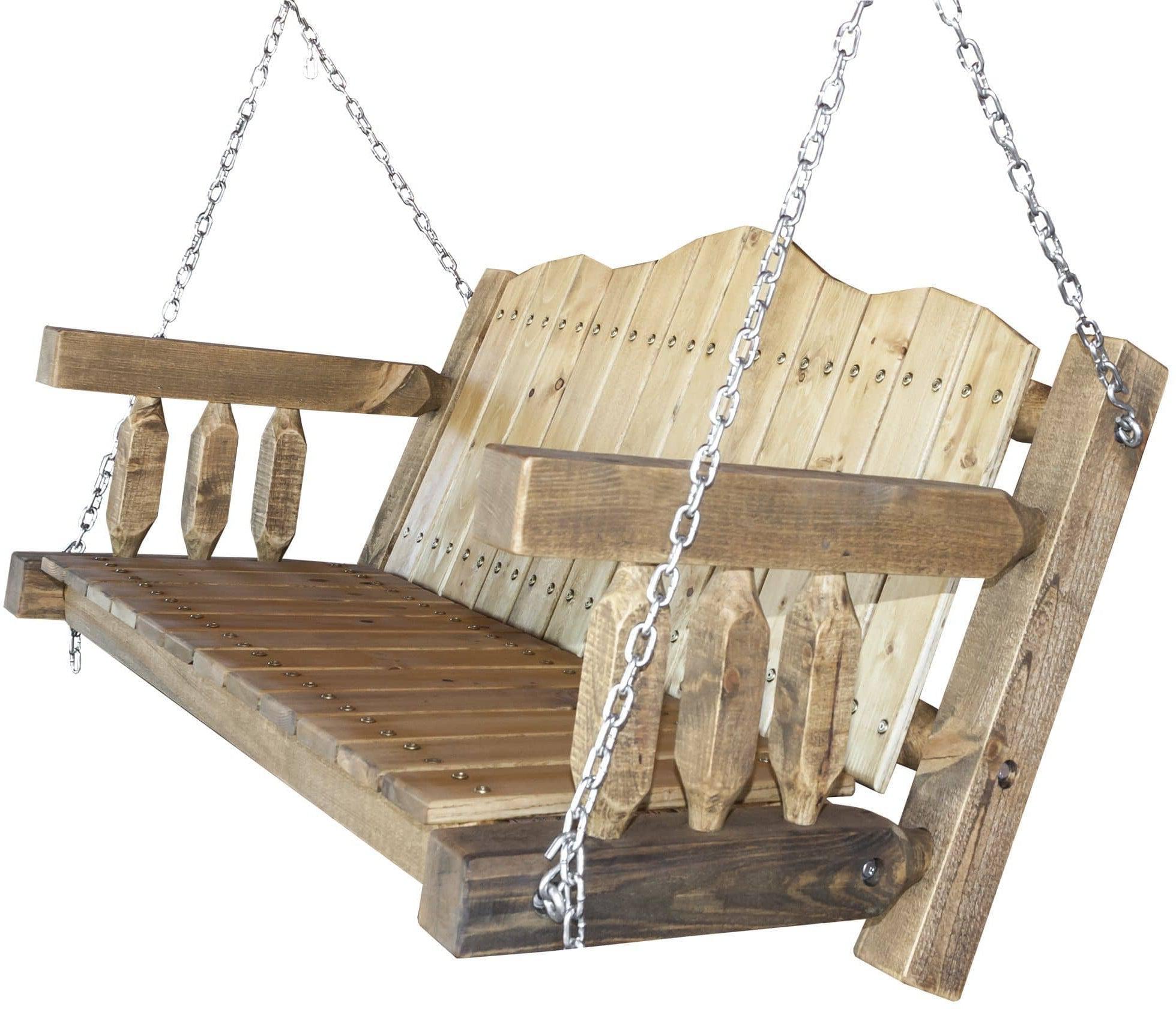 Montana Woodworks Homestead Collection Porch Swing-Rustic Furniture Marketplace