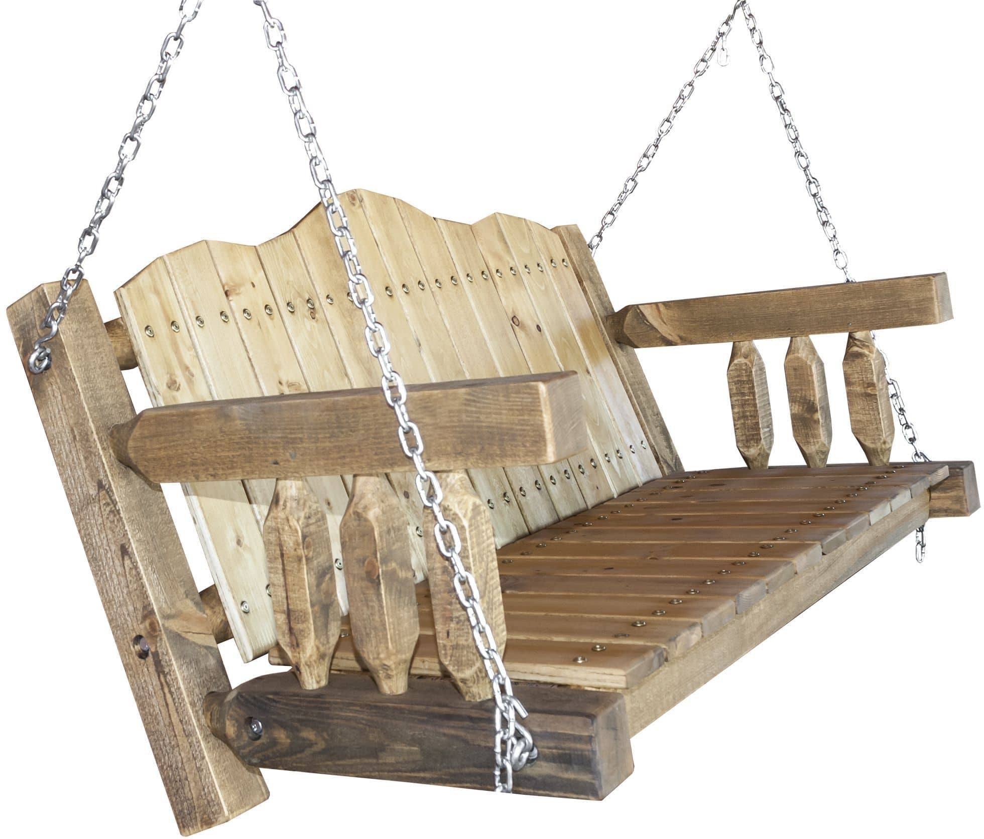 Montana Woodworks Homestead Collection Porch Swing-Rustic Furniture Marketplace