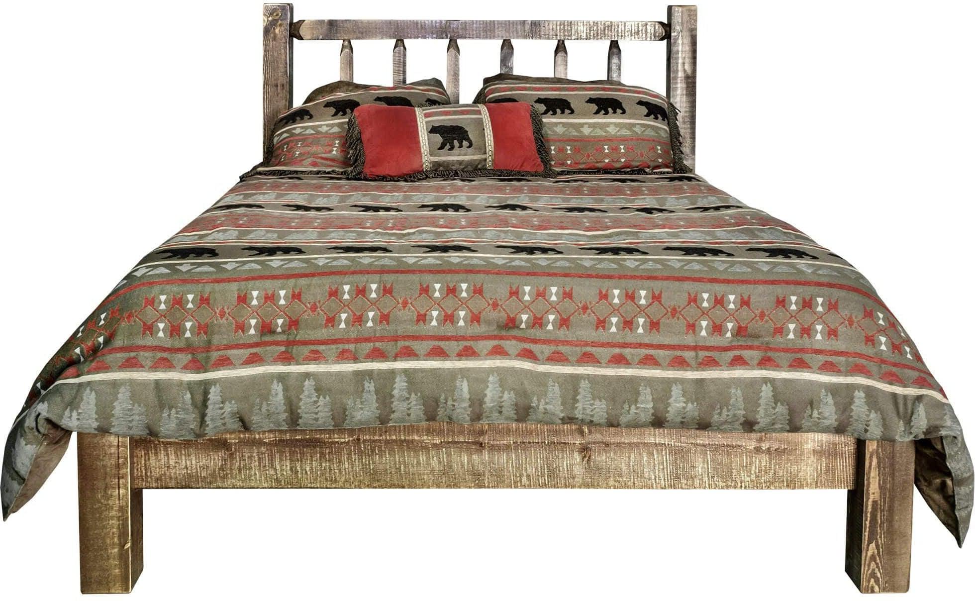 Montana Woodworks Homestead Collection Queen Platform Bed-Rustic Furniture Marketplace