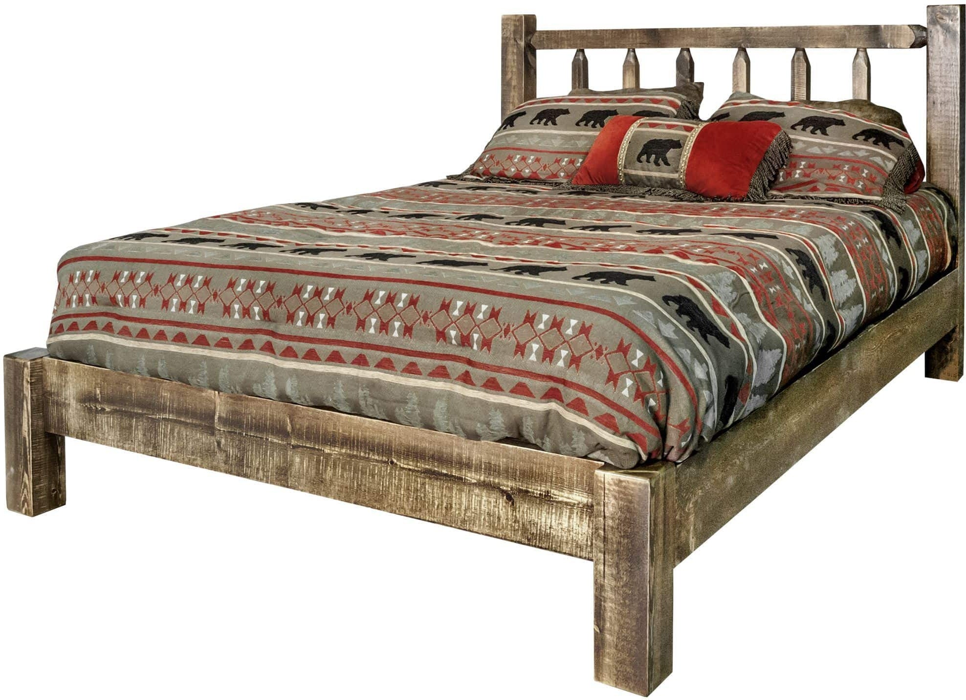 Montana Woodworks Homestead Collection Queen Platform Bed-Rustic Furniture Marketplace