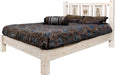 Montana Woodworks Homestead Collection Queen Platform Bed with Laser Engraved Design - Ready to Finish-Rustic Furniture Marketplace