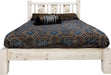 Montana Woodworks Homestead Collection Queen Platform Bed with Laser Engraved Design - Ready to Finish-Rustic Furniture Marketplace