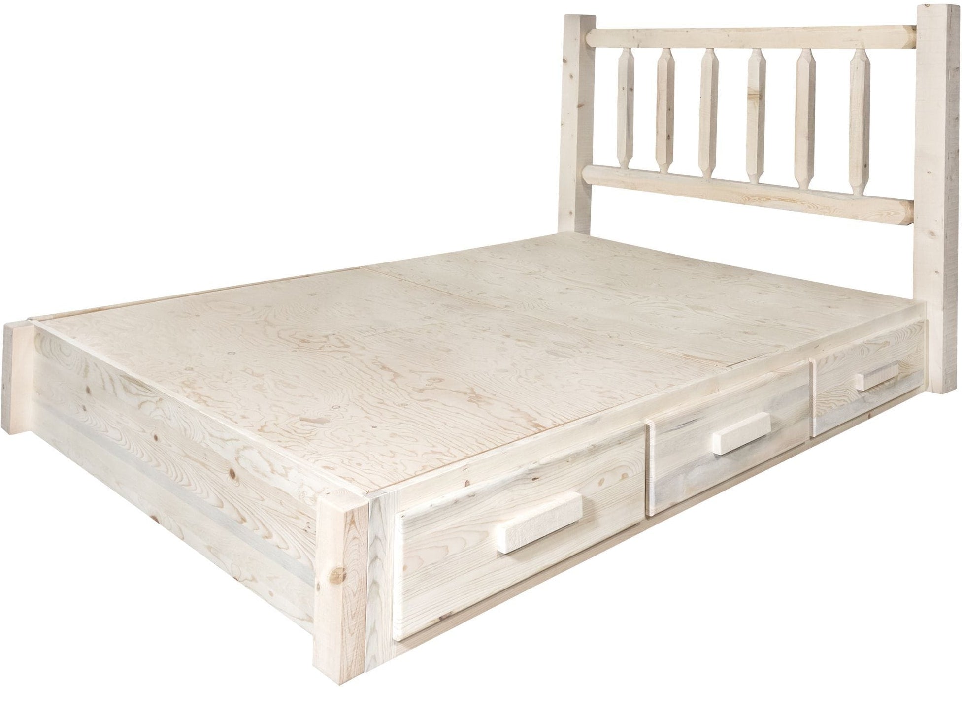 Montana Woodworks Homestead Collection Queen Platform Bed with Storage-Rustic Furniture Marketplace