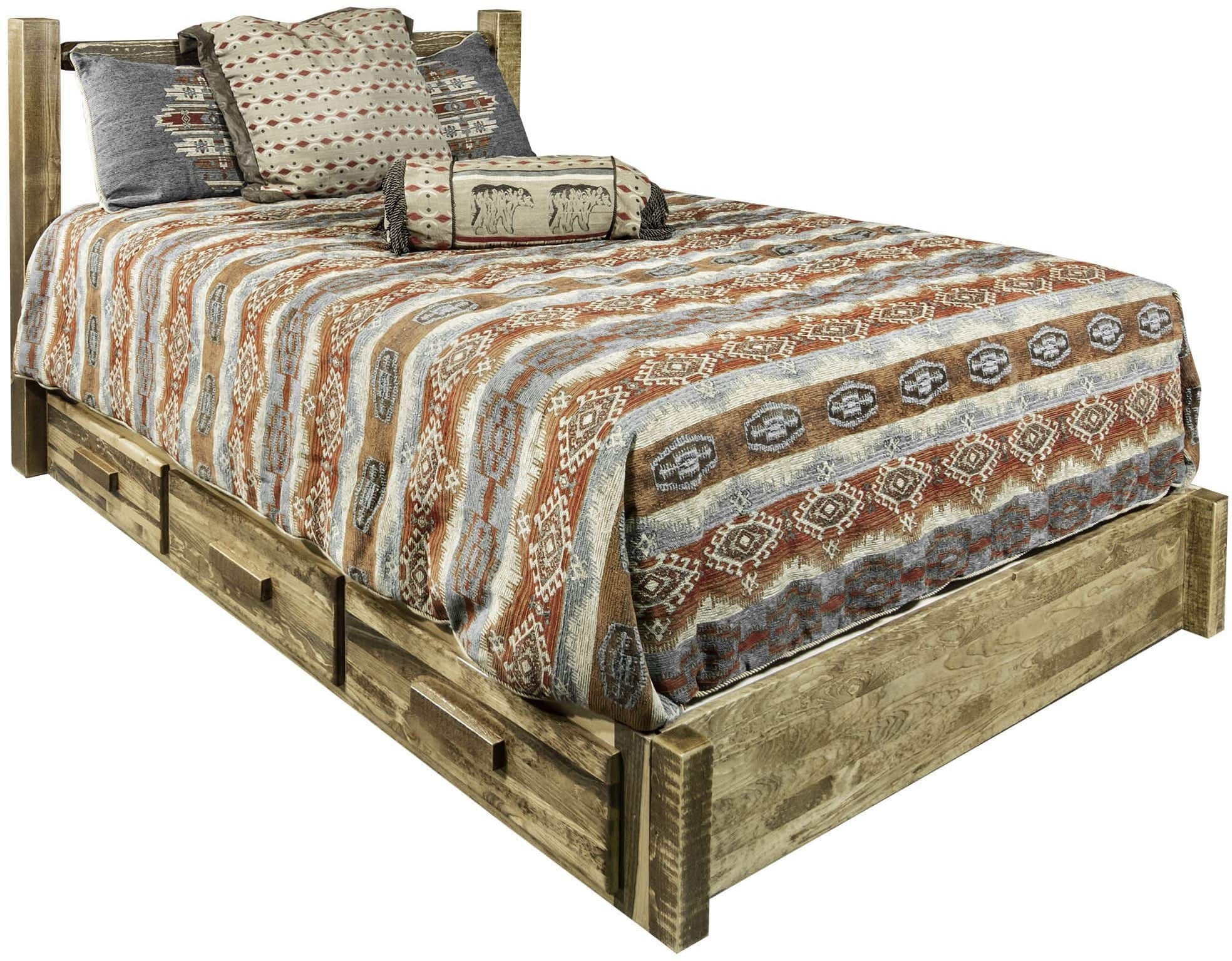 Montana Woodworks Homestead Collection Queen Platform Bed with Storage-Rustic Furniture Marketplace