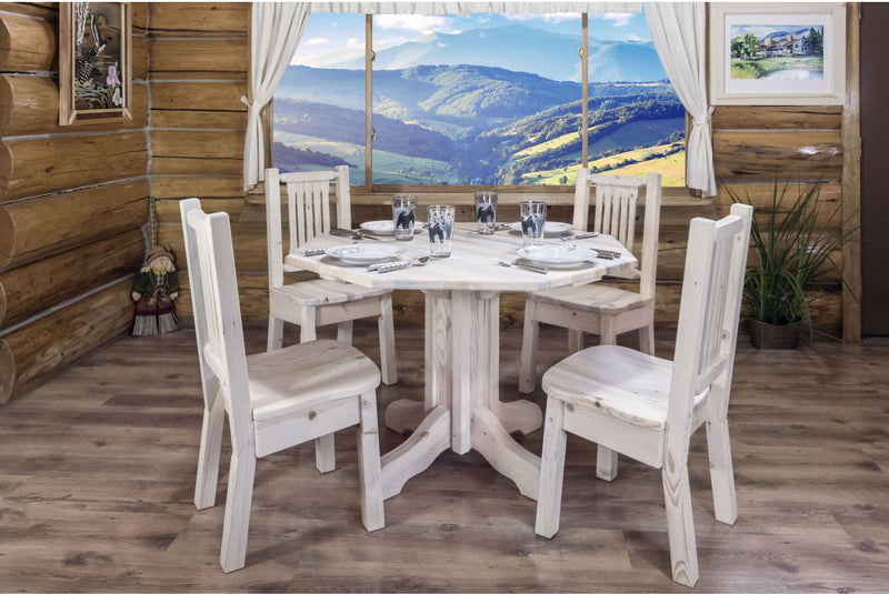 Montana Woodworks Homestead Collection Side Chair with Ergonomic Wooden Seat-Rustic Furniture Marketplace