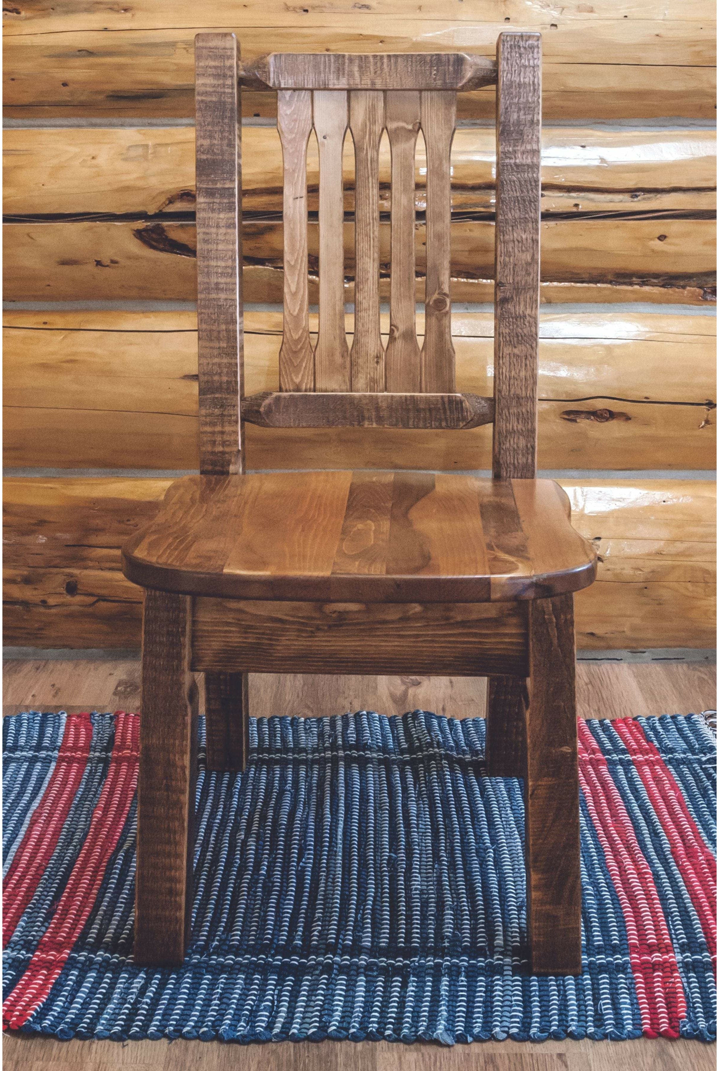 Montana Woodworks Homestead Collection Side Chair with Ergonomic Wooden Seat-Rustic Furniture Marketplace