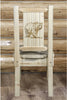 Montana Woodworks Homestead Collection Side Chair with Laser Engraved Design - Clear Lacquer Finish-Rustic Furniture Marketplace