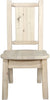 Montana Woodworks Homestead Collection Side Chair with Laser Engraved Design - Clear Lacquer Finish-Rustic Furniture Marketplace