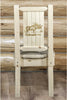 Montana Woodworks Homestead Collection Side Chair with Laser Engraved Design - Clear Lacquer Finish-Rustic Furniture Marketplace