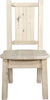 Montana Woodworks Homestead Collection Side Chair with Laser Engraved Design - Clear Lacquer Finish-Rustic Furniture Marketplace