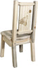 Montana Woodworks Homestead Collection Side Chair with Laser Engraved Design - Clear Lacquer Finish-Rustic Furniture Marketplace