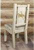 Montana Woodworks Homestead Collection Side Chair with Laser Engraved Design - Clear Lacquer Finish-Rustic Furniture Marketplace